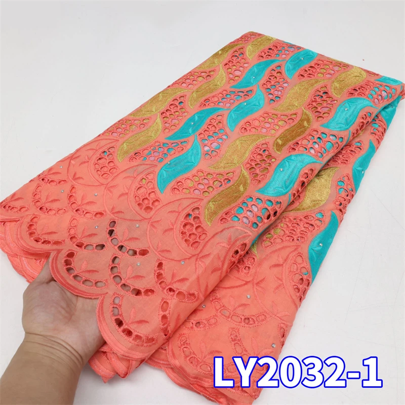 2023 Высококачественная африканская кружевная ткань швейцарская хлопковая