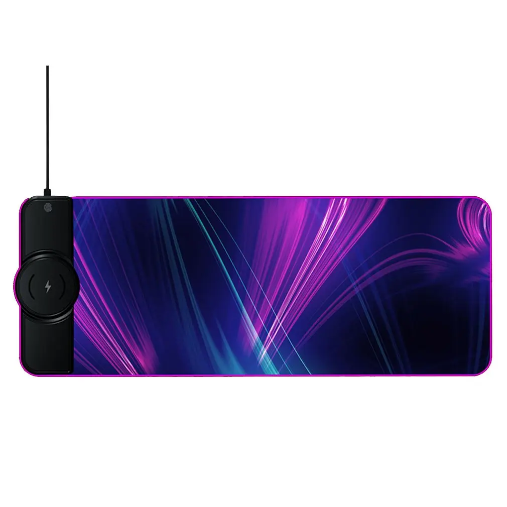 

800X300X4mm Wireless Charging RGB Mouse Pad Lighting Game Mouse Pad Large Size Waterproof Quick Charging Macbook Computer