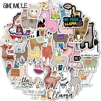 103050pcs cute cartoon alpaca sheep animal sticker llama camel kawaii laptop scrapbook skateboard car toy decals stickers f5