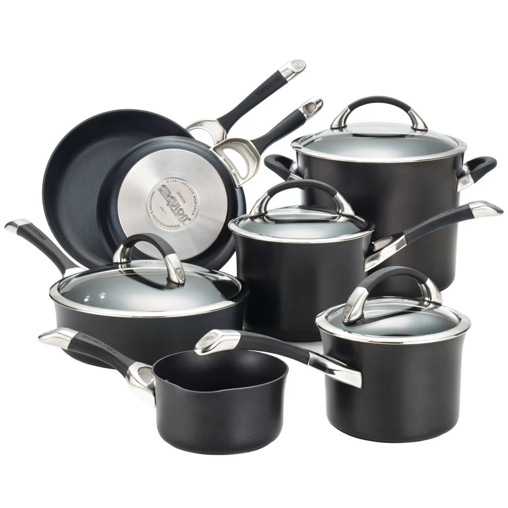 

Free shipping Hard Anodized Nonstick 11-Piece Cookware Set, Black
