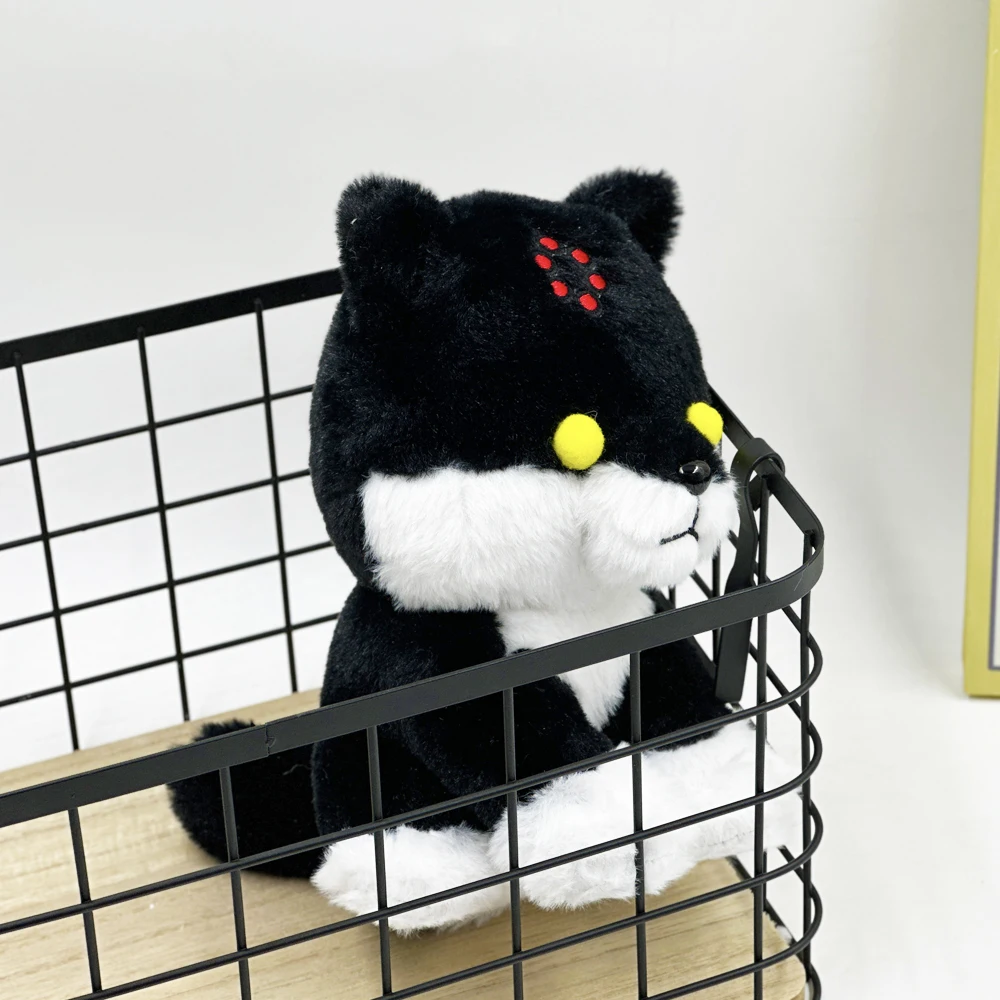 Высококачественная черно-белая плюшевая собака из спиральной козинки животное