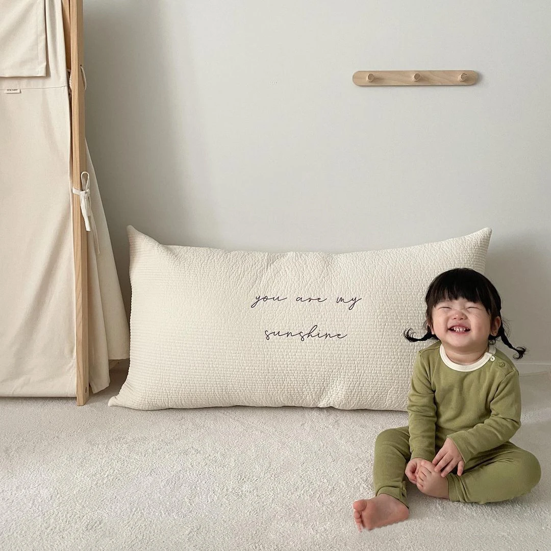

Korean Bed Headrest Cushion Children's Room Crib Tatami Bed Backrest Pillow Throw Pillow Leg Pillow Pillows for Bedroom