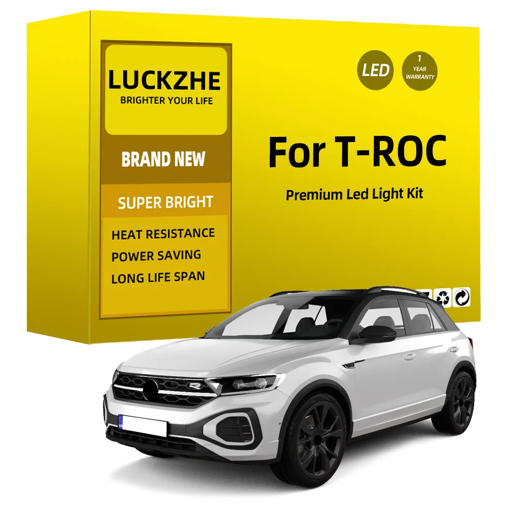 

8Pcs Led Interior Light Kit For VW T-ROC A11 2017 2018 2019 2020 TROC T ROC Dome Map Reading Trunk Light Canbus No Error
