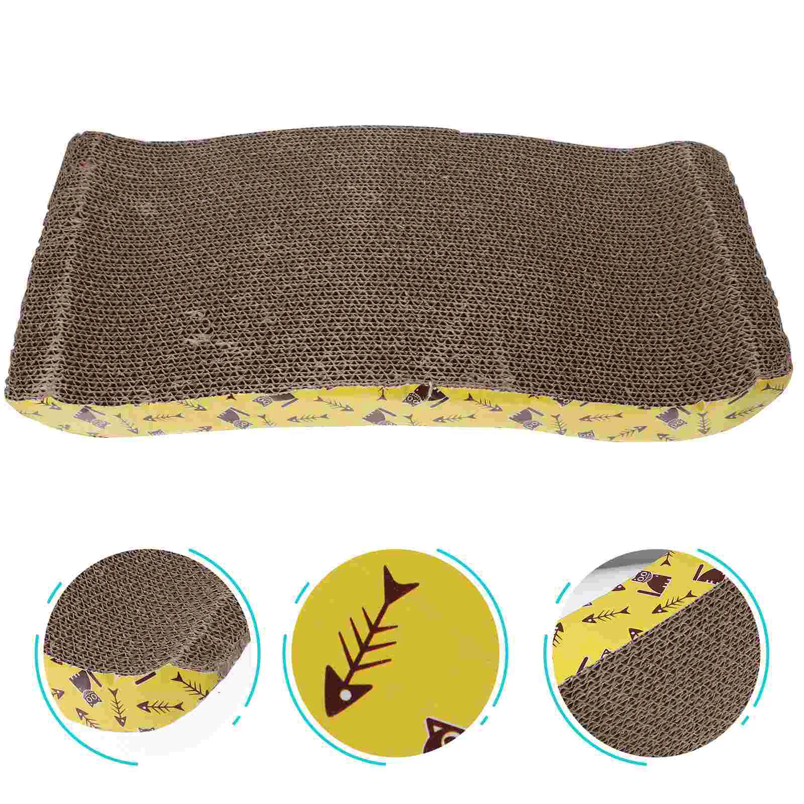 

Scratching Cat Pad Mat Reversible Cardboard Scratcher Claws Catnip Kitten Sofa Bed Antipanels