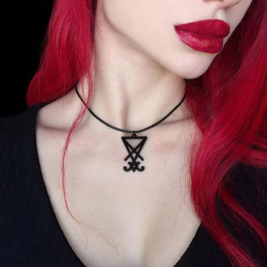 Ожерелье Sigil of Lucifer с кулоном в виде пятиконечной звезды религиозная виккана