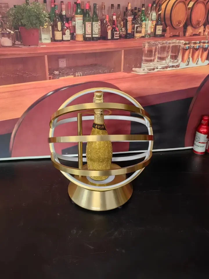 Перезаряжаемый круглый металлический держатель для бутылки шампанского