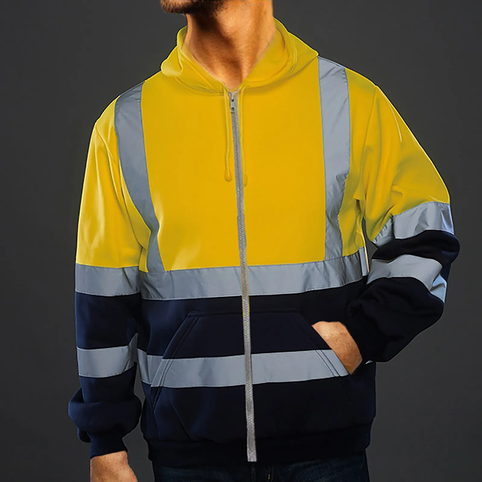 

Blouse Tops windbreaker Hooded Sleeve High Sun-protection VisibilityPullover Long Road Sweatshirt Work jackets outwear Mens jack