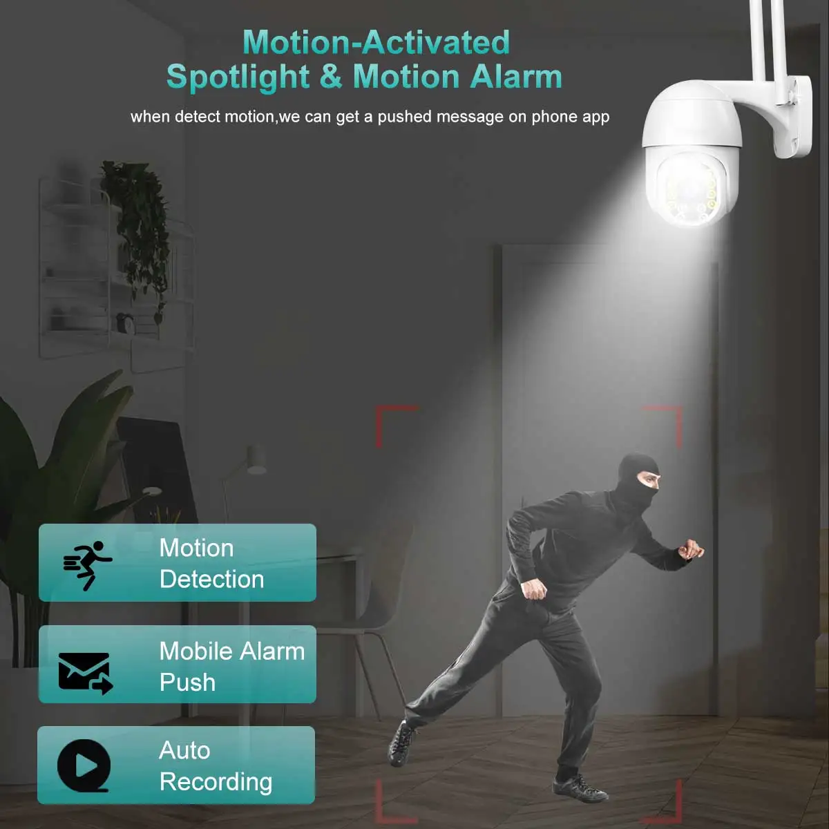 HONTUSEC Yoosee HD IP Camera 5MP WiFi PTZ Outdoor Waterproof Wifi Security Human Automatic Tracking Night Vision |