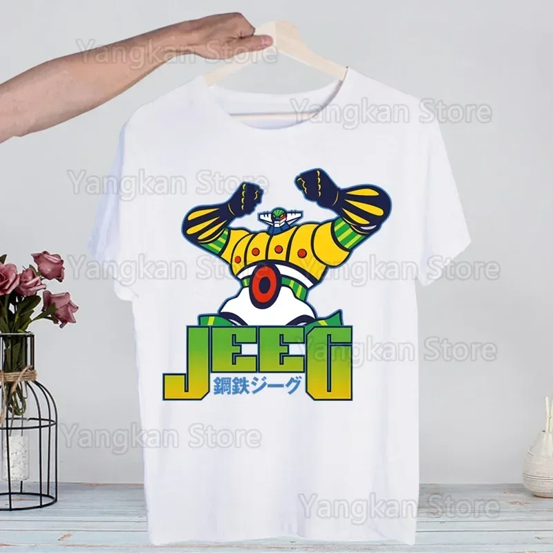 Фото Kotetsu Jeeg Robot аниме футболки Harajaku мужская одежда летняя Mechas 02 стальной Jeeg робот уличная повседневная футболка №2