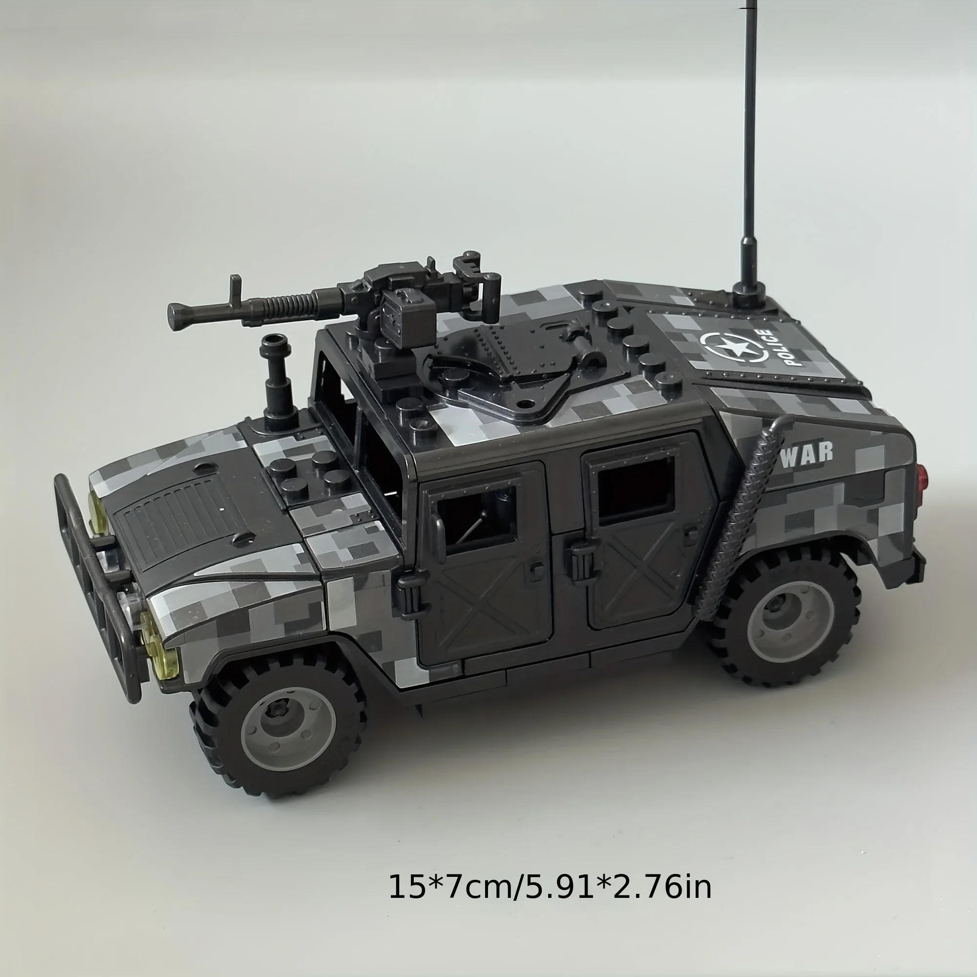 Черный Hummer 2 Модель Строительной Головоломки Бронеавтомобиль Игрушка Для