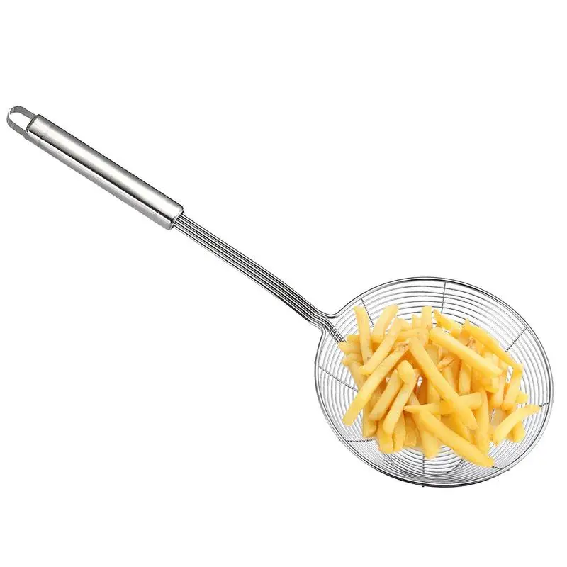 

Stainless Steel Skimmer Strainer Wire Skimmer Spoon Food Drainer With Handle For Cooking Spider Strainer For Kitchen Frying Food