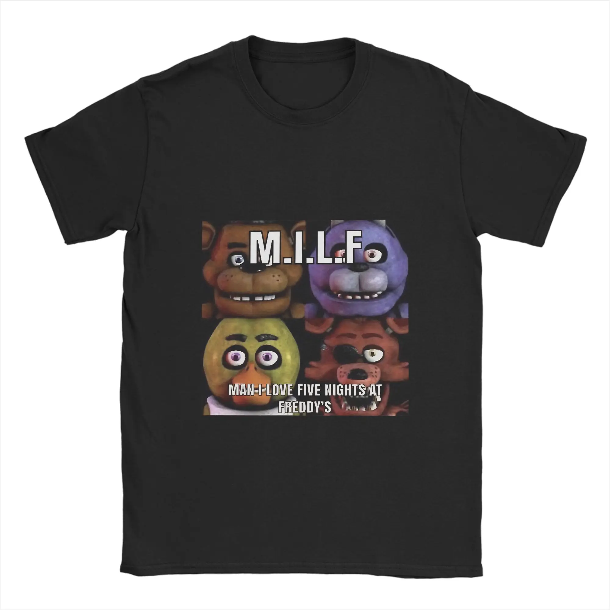 Фото Футболка из 100% хлопка с принтом «MILF Man I Love Five Nights At Freddy's», FNAF, для мужчин №4