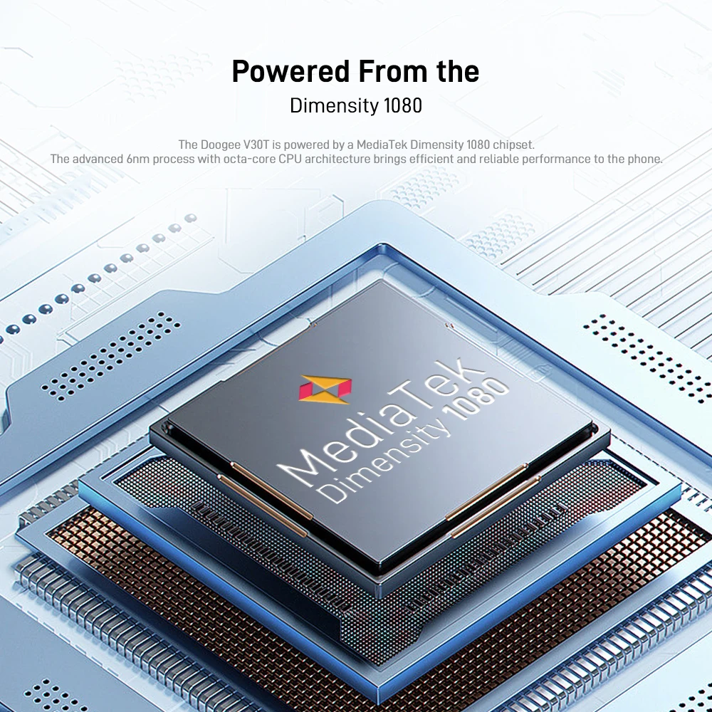 DOOGEE V30T 5G Rugged Phone Dimensity 1080 6nm 12+256GB Cellphone 6.58