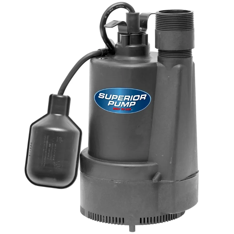 

Superior Pump 92330 1/3 HP Thermoplastic Sump Pump with Tethered Float Switch