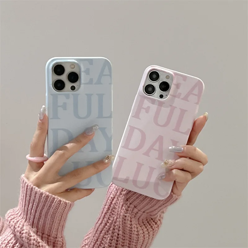 

Glossy, minimalist, insfeng capital letters Phone Case For iphone 14 13 12 11 Pro Max X XR XSMAX 7 8 Plus SE TPU Case Cover