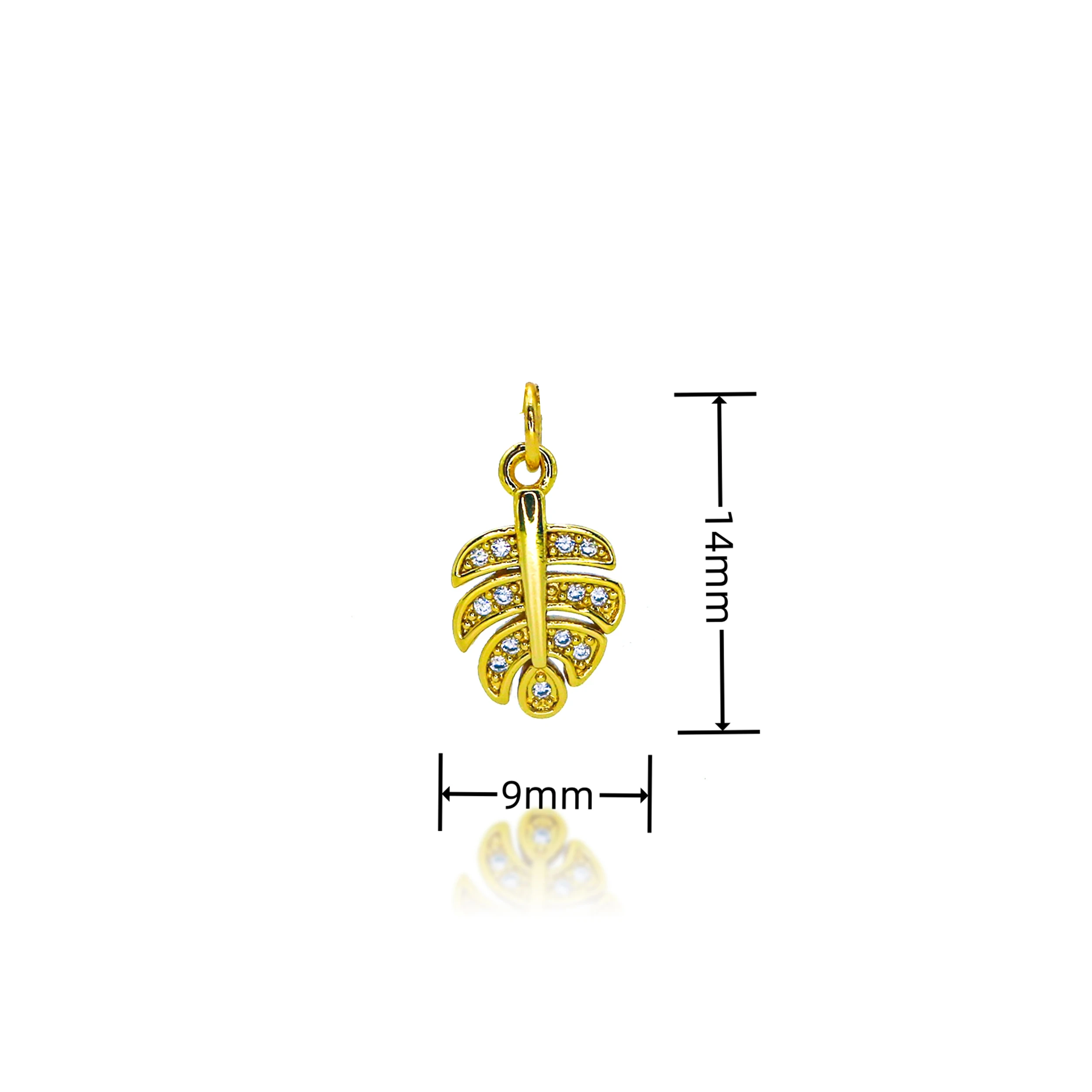 Позолоченные подвески в виде листьев монстеры для ожерелья браслета серьги с