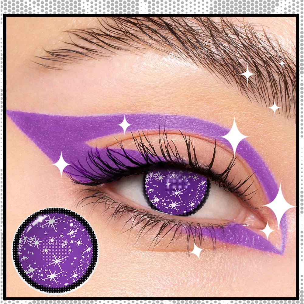 VISUASHOW Косплей Аниме контактные линзы для глаз половина года Хэллоуин маскарад