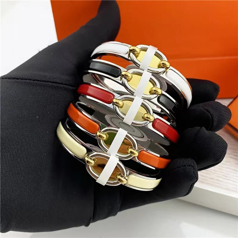 

925 sterling silver bracelet women's fashion classic luxury colored jewelry electroplating 18K rose gold party gift