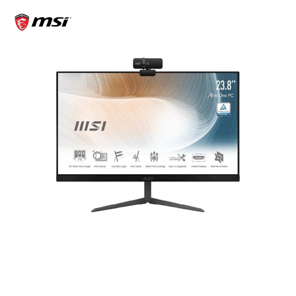 Monoblock MSI Pro AM241 11M-413XRU 23.8 &quotFull HD PG 7505 / 4Gb SSD256Gb noOS kb m white 1920x1080 Computer & Office Desktops PC |