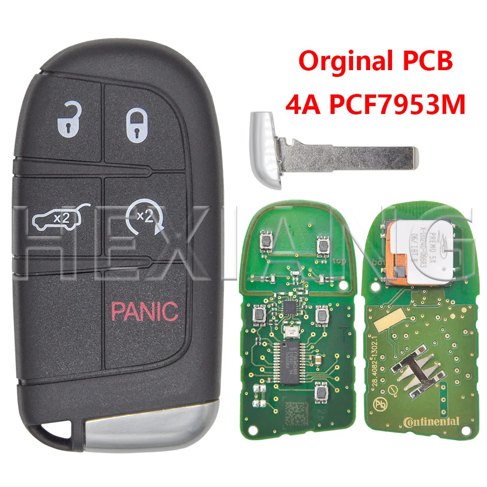 

HE 4A Чип 433 МГц Оригинальная печатная плата M3N- 40821302 Автомобильный удаленный ключ SIP22 68250335 AB для Fiat 500X 500L Jeep Compass Renegade