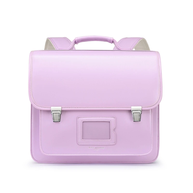 Portable PU Leather Backpack Primary School Bookbag Travel Daypack for Children Kids Student