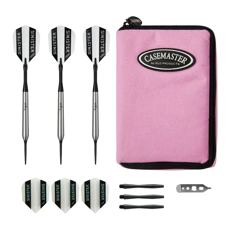 

Tungsten Steel Tip Darts 25 Grams and Select Pink Nylon Case