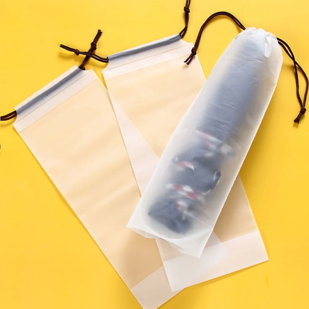

Portable Umbrella Cover Bag With Drawstring Reusable Matte Translucent Eva Material Umbrella Drip-Proof Organizer 1/2/5 Pcs