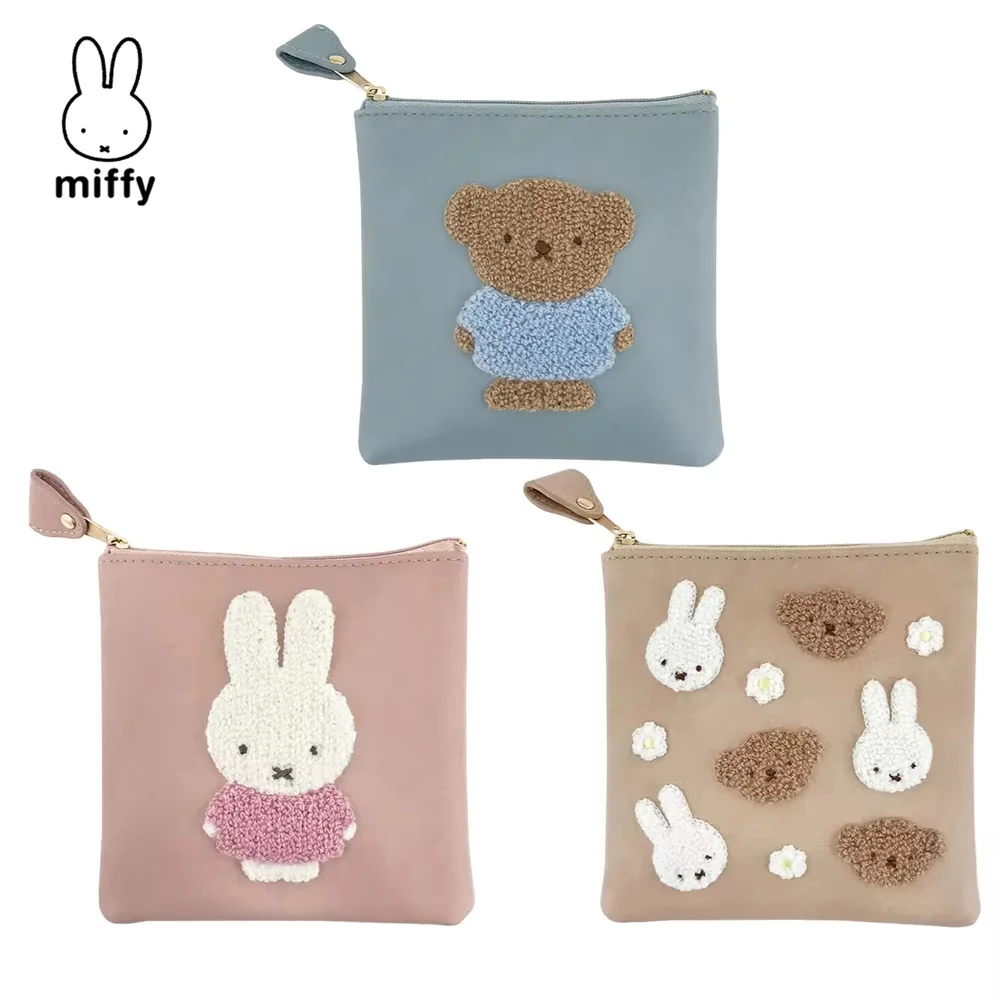 Kawaii милая сумка для хранения губной помады с вышивкой Miffy портативный кошелек