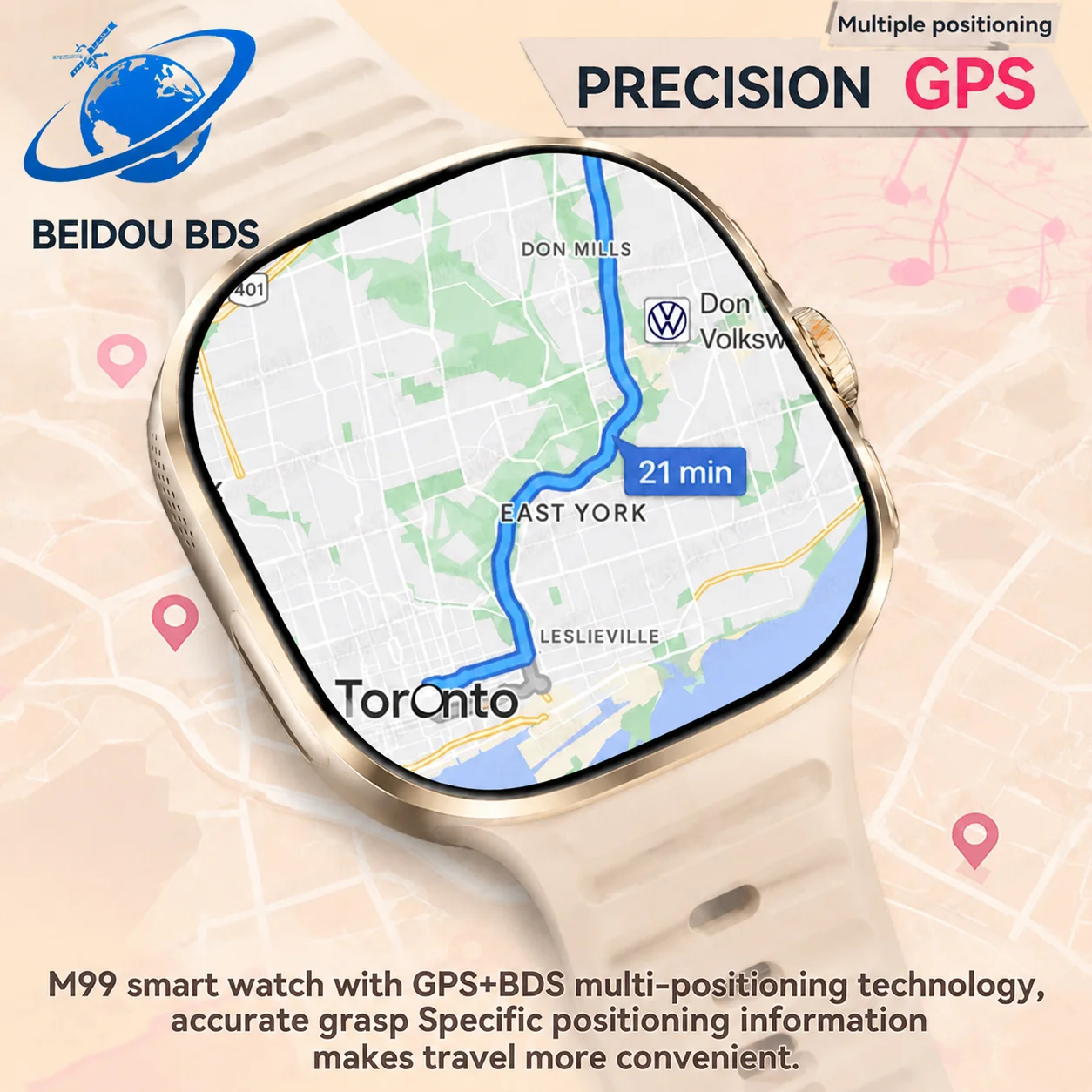 Фото Новые умные часы с SIM-картой 4G для женщин, вращающаяся камера, Wi-Fi, GPS-навигация, 2100 мАч, фитнес-трекер, MP3-плеер, NFC, часы для мужчин №3