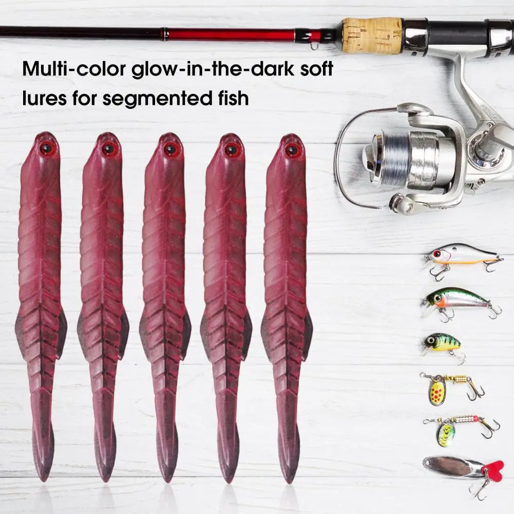 

5pcs 7.3g Fishing Soft Lure Life-like Tempting Luminous Simulation Fishing Tackle Fish Shape Soft Lure for Outdoor Fishing