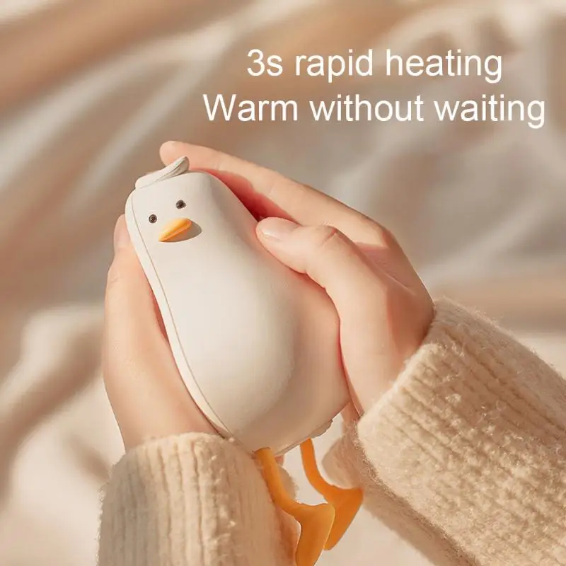 

Электрический обогреватель для рук 2 в 1, милая мультяшная утка, USB перезаряжаемая электрическая грелка для рук, Быстрое нагревание, фотодержатель для зимы
