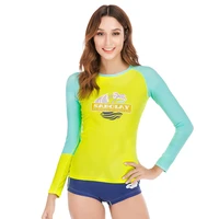 womens fashion split sunscreen beach long sleeve surf swimming top shorts quick dry beach fitness swimming surf suit 2022