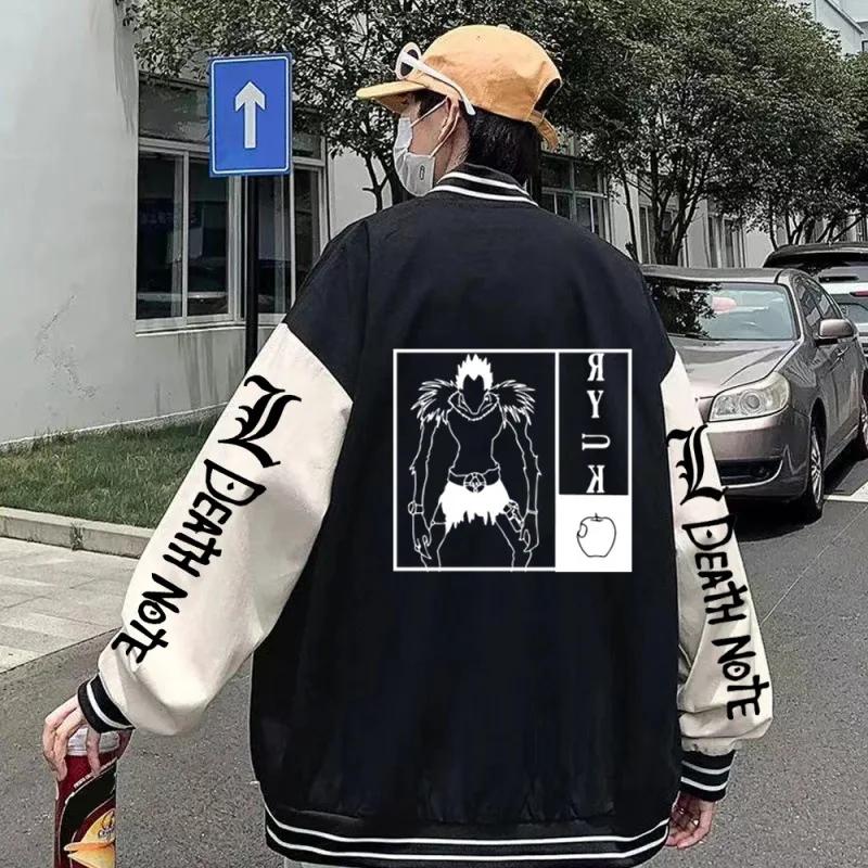 

Death Note Anime Cardigan Baseball Uniform Loose Men's and Women's Sweater Printed Hoodie