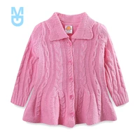 new fashion girls cardigan sweater ruffle button children knitted outerwear little girl clothes spring autumn kids ja