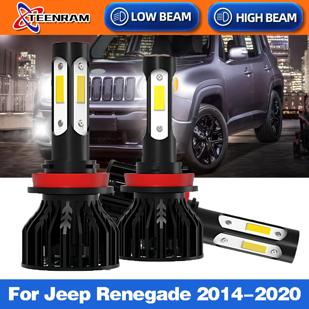 

12000LM H4 LED Headlights Bulbs High Low Beam Car Light 6000K Auto Lamp 12V For Jeep Renegade 2014 2015 2016 2017 2018 2019 2020