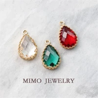 mimo jewelry gold plated cut off water drop hollowed out lace retro wind wrapped pendant diy manual accessories