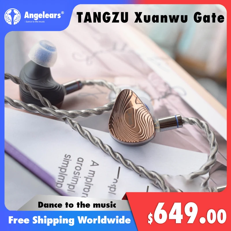 Фото Наушники-мониторы TANGZU-Xuan-wu-Gate 10 мм, 1 динамический драйвер, 4 балансных арматурных элемента, 2 Sonion EST, внутриканальные, многодрайверные, проводные, Hi-Fi IEM №4