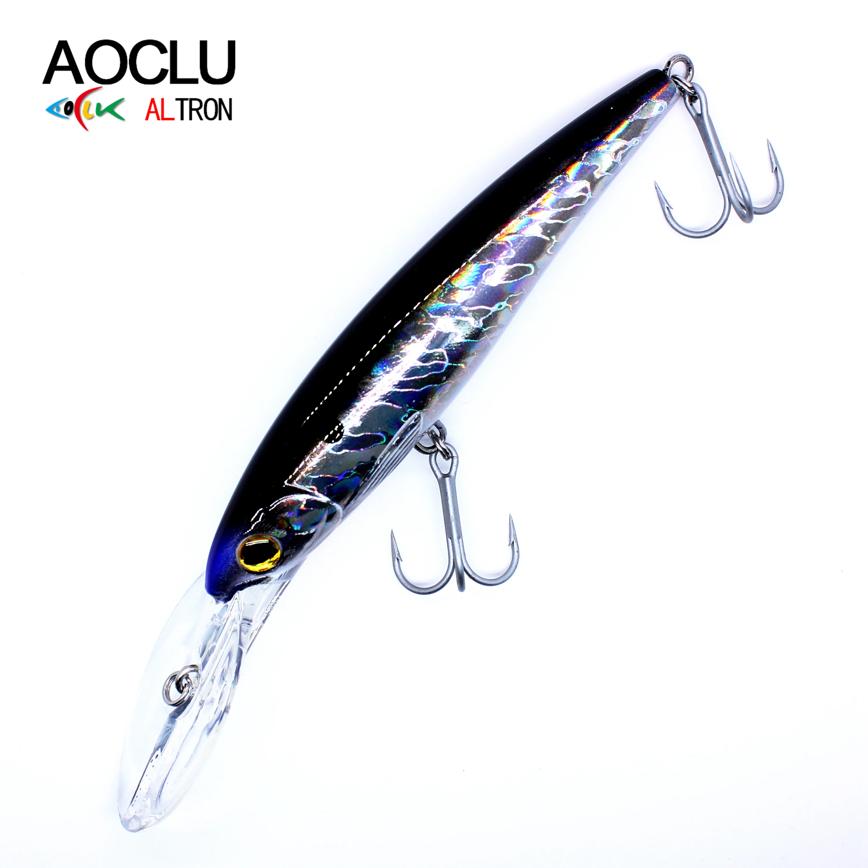 AOCLU Wobblers 17cm 32g Depth 5m Hard Bait Trolling Minnow Crank Fishing Lure Saltwater Sea Bass Fresh VMC Hooks 6 Colors Tackle enlarge