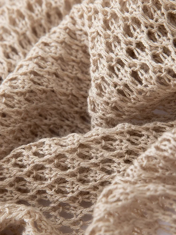 Весенняя ажурная шаль из натурального шелка и кашемира с рукавами женская