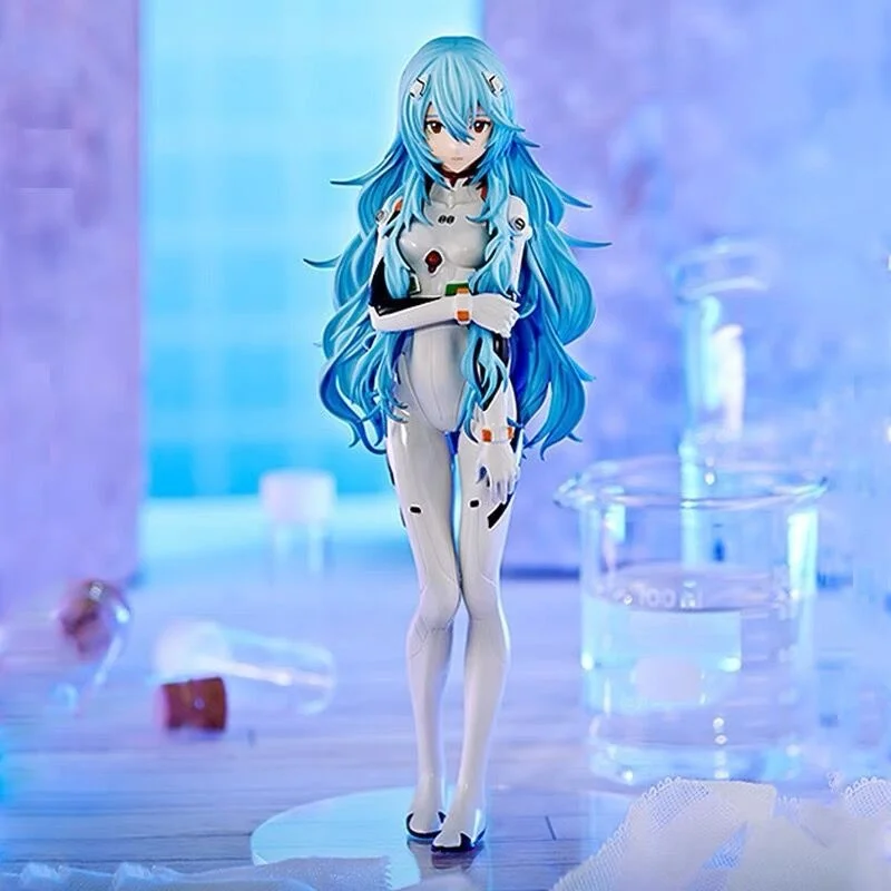 Neon Genesis Evangelion Ayanami Rei Figure Long Hair 17cm Pvc Anime Model Toy Decoration Christmas Gift