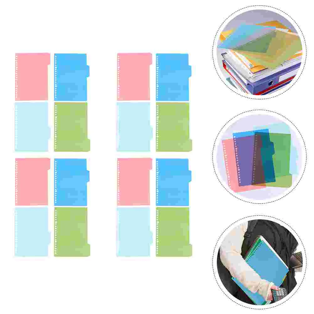 

12 Sets Index Separator Page Office Binders Plastic Tabs Household Dividers Major Professional