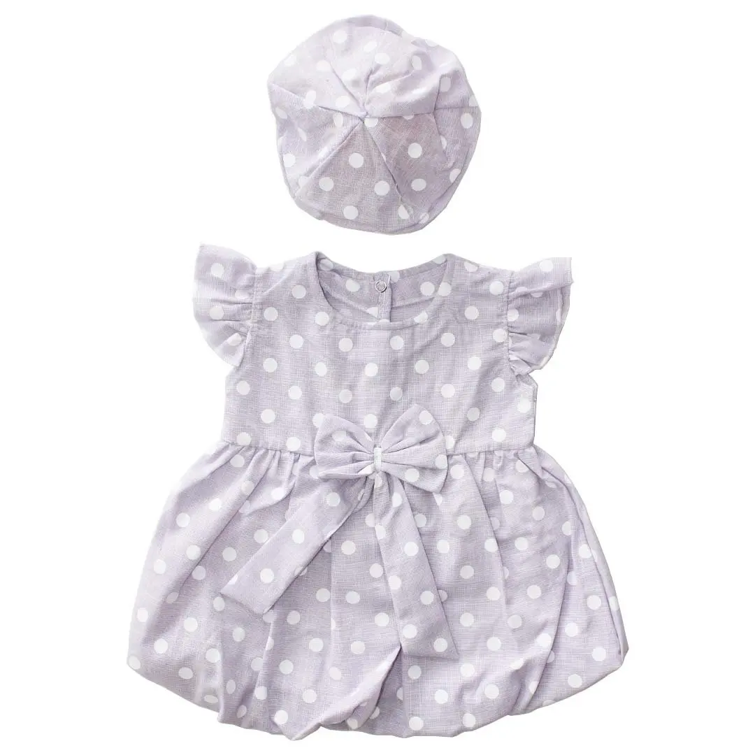 

Baby girl lilac polka dot dress