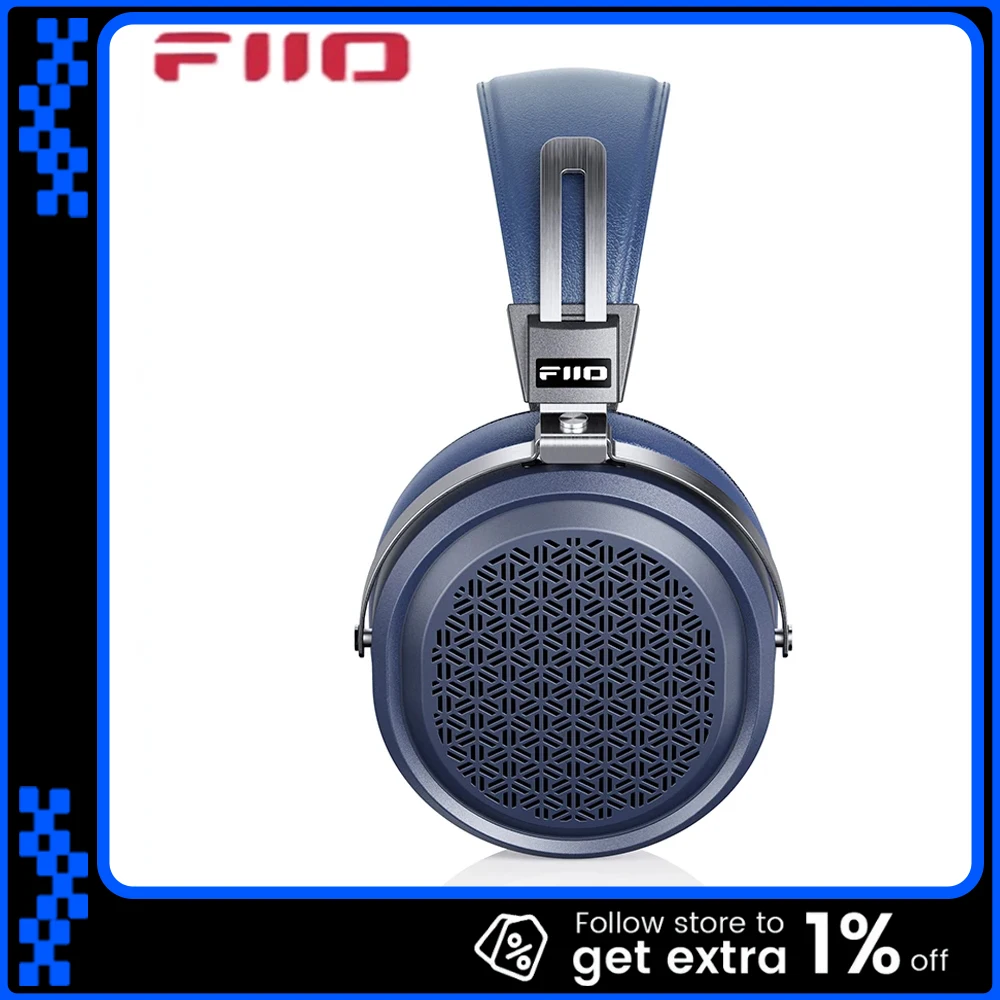 Фото Наушники Fiio FT1 Pro с открытой плоской повязкой на голову, проводные наушники Hi-Fi по индивидуальному заказу, ультратонкая диафрагма 1 мкм, 374 г, 20 Ом, чувствительность, подарки №2
