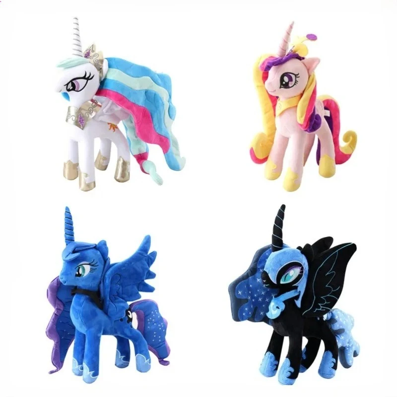 Фото Плюшевые игрушки My Little Pony, милые мягкие куклы-единороги для детей, подарок на день рождения: Принцесса Луна, Принцесса Кэданс, Королева Кризалис №3