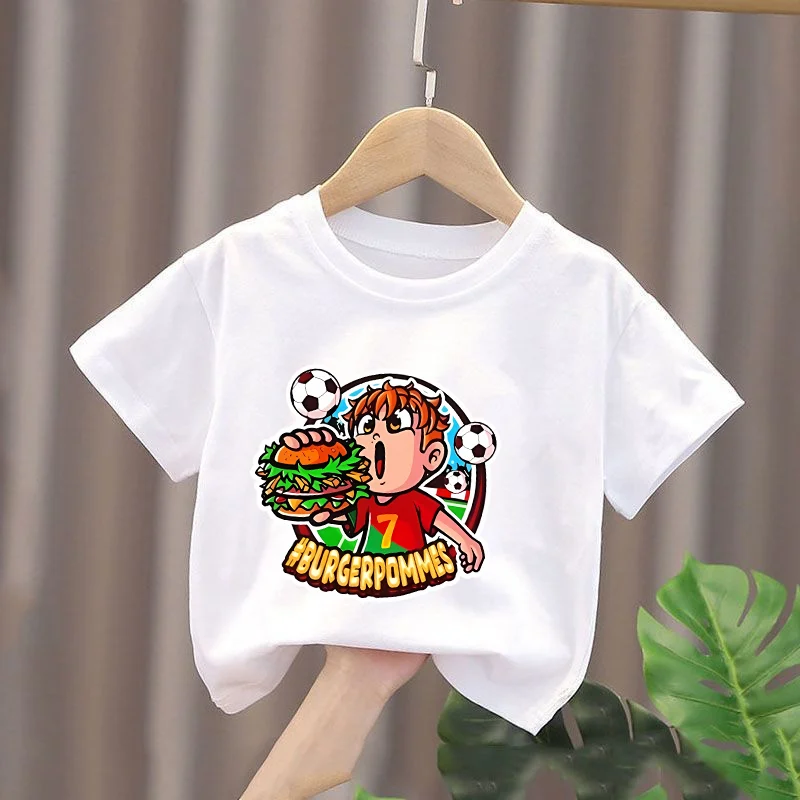Burgerpommes Icrimax детская одежда футболка для мальчиков и девочек мультфильм аниме
