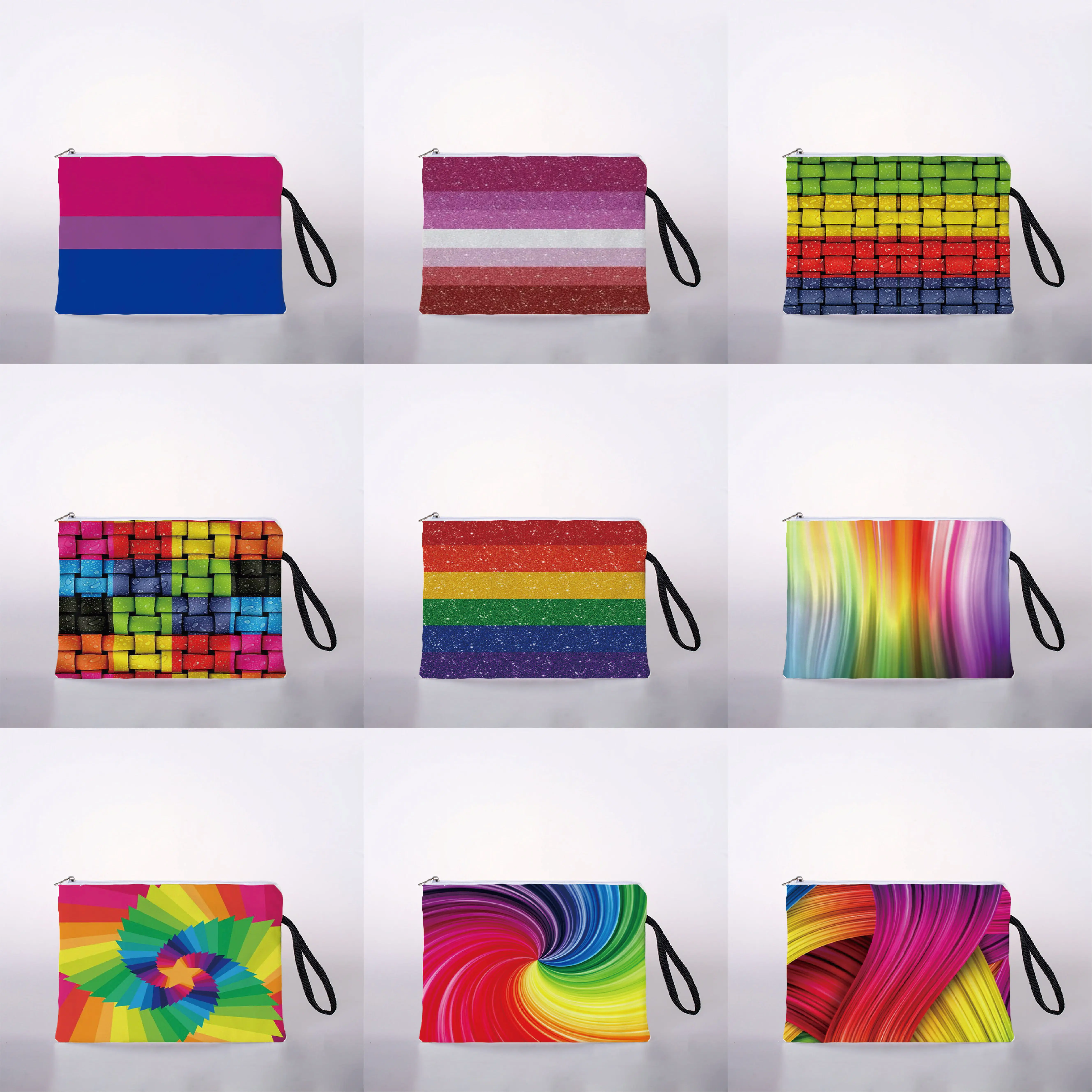 

Women's rainbow pattern printed Makeup Bag Fashion Women's cosmetics Travel Organizer Bag Color women's storage bag