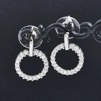kioozol crystal round circle small earrings women girls stud earring fashion jewelry accessories zd1 ko1