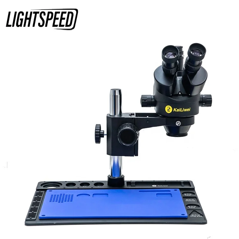 

Тринокулярный микроскоп Lightspeed с металлической платформой, 180-x 48 МП, с камерой для ремонта мобильной платы