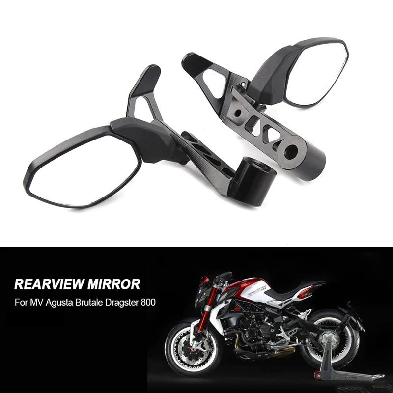 

Motorcycle Hand Handguard Protection Brake Clutch Lever Pair Side Rear View Mirrors for MV Agusta Dragster 800 800RR