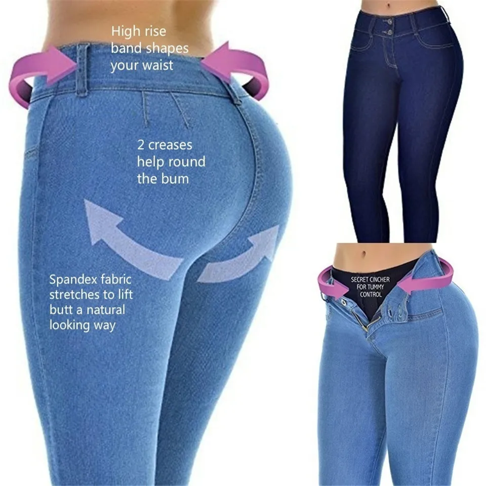 

Women Jean Spring Autumn Mom Boyfriend Pencil Pants 2021 New Womn Jeans Vintage Skinny Buttons Casual Blue Denim Pants Oversized